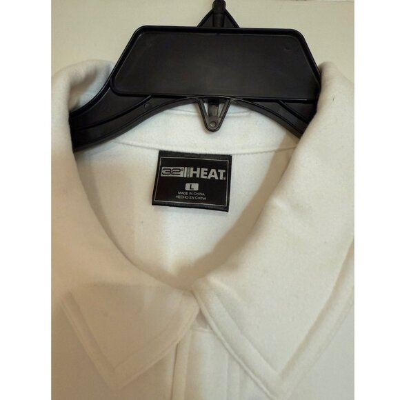 32 Degrees Ultra Soft Button Up Fleece in Cream Winter White, Suze Large, EUC - Picture 11 of 17